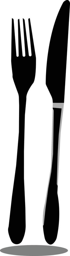 black knife and fork vector