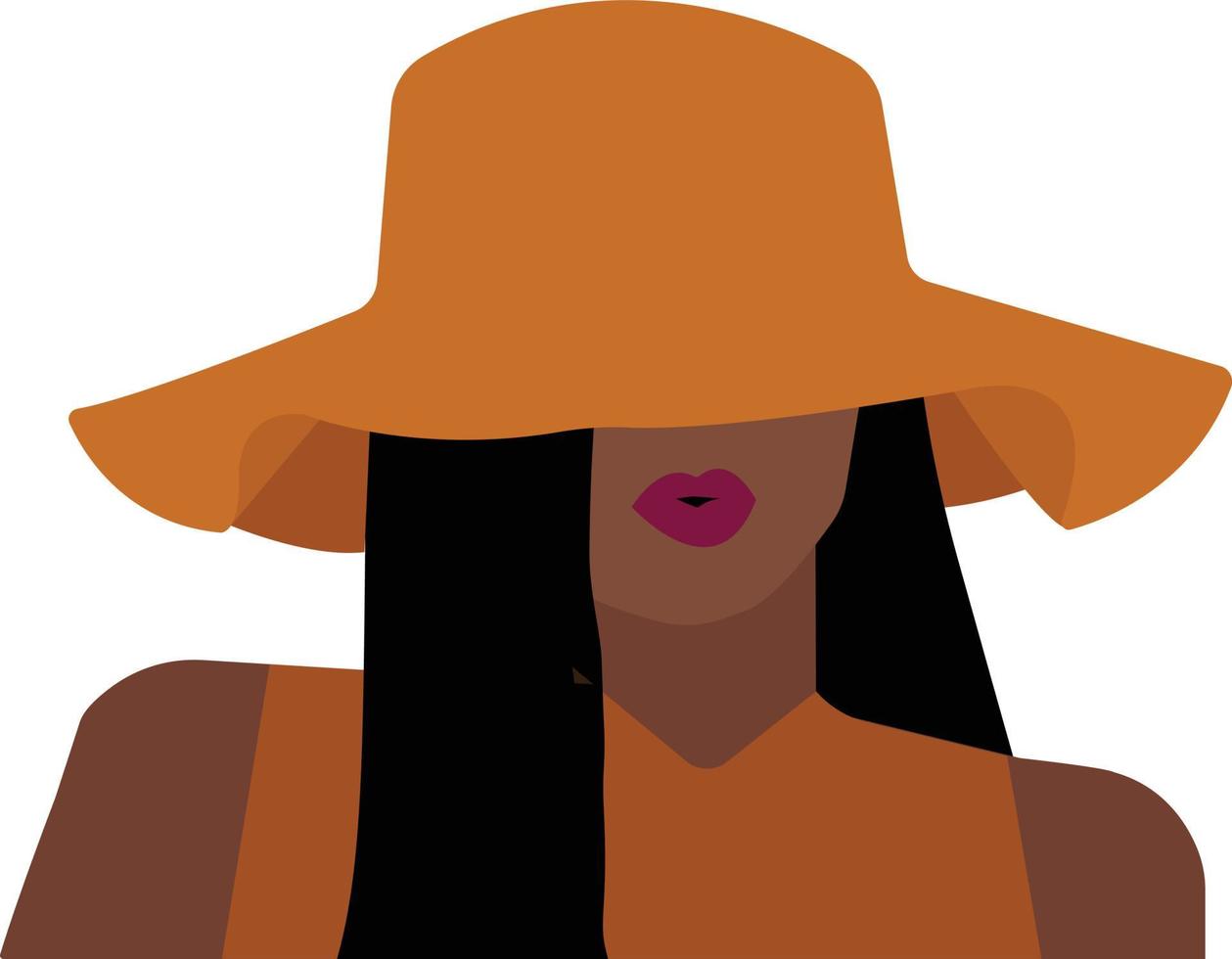 vector de sombrero de mujer