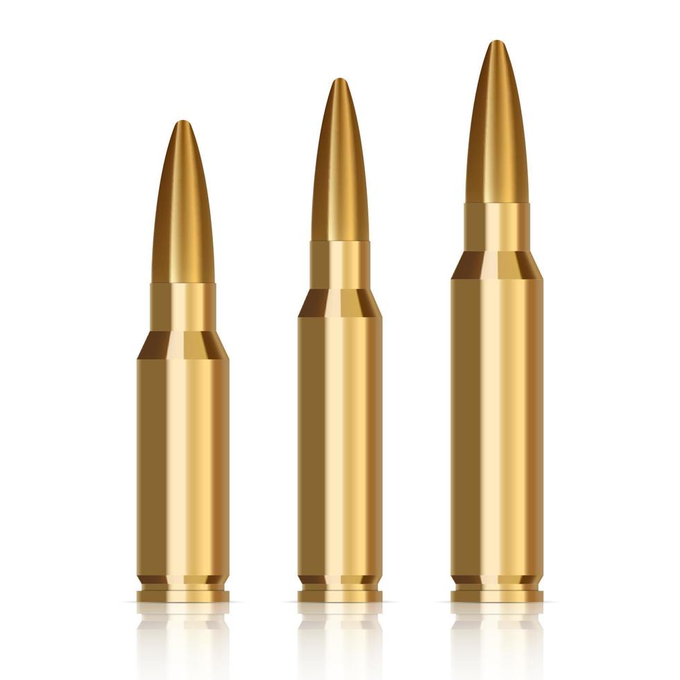 Set of bullets isolated on white background, vector illustration