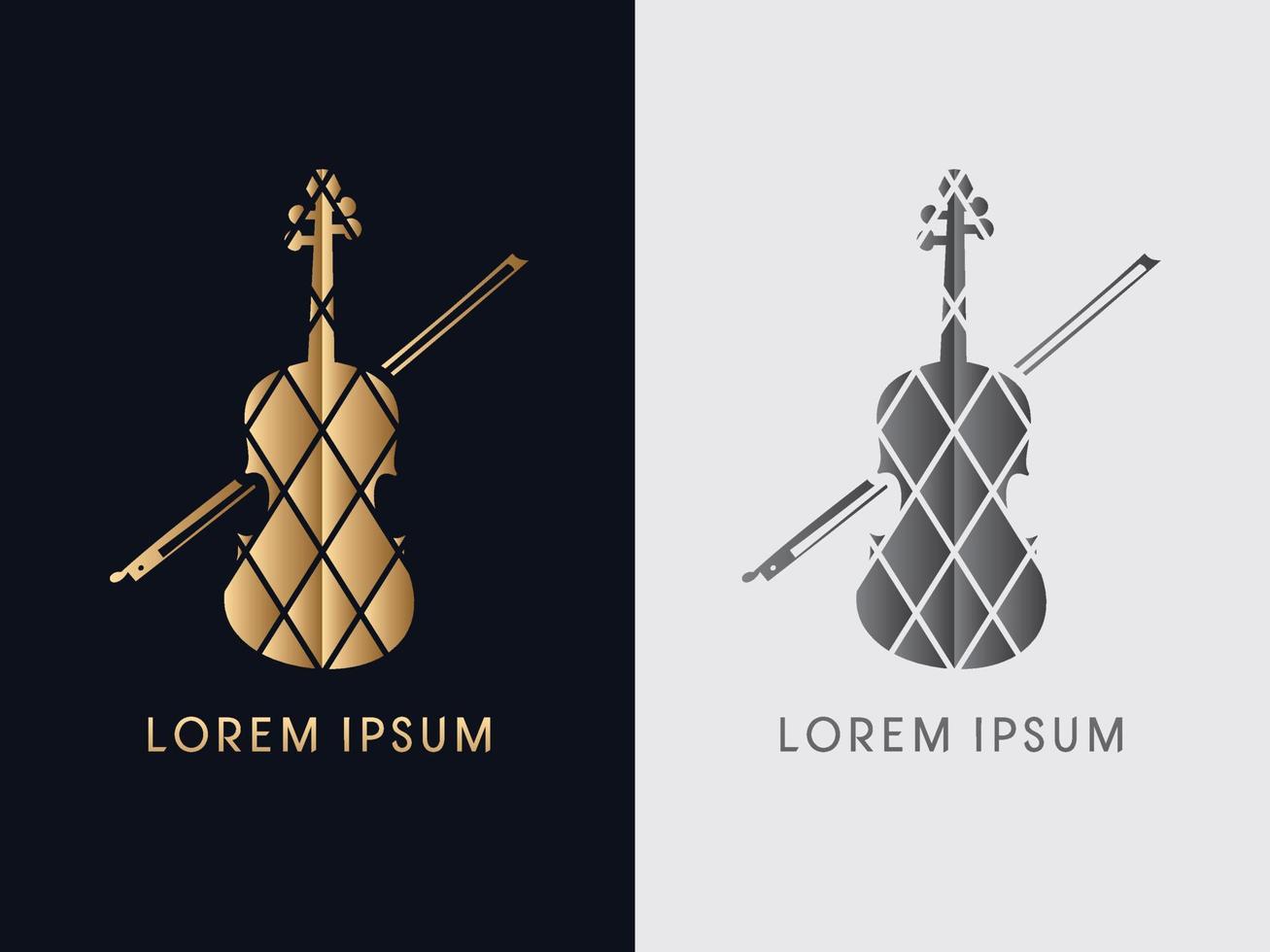 Luxury Gold Abstract Violin vector