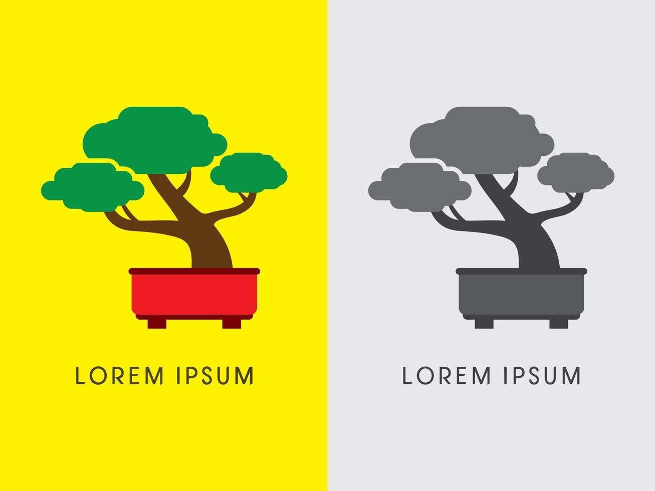 vector de arbol bonsai