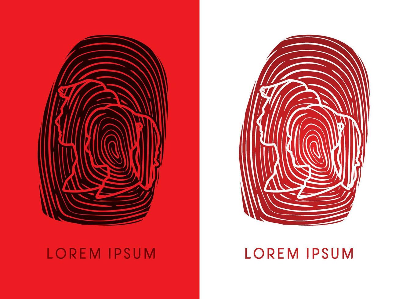Man and Woman Fingerprint vector