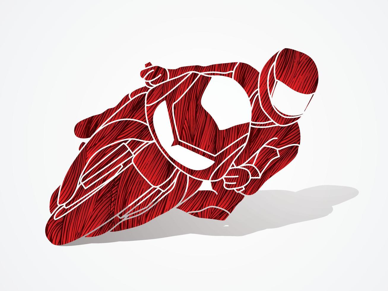 Motorcycle Racing Action vector