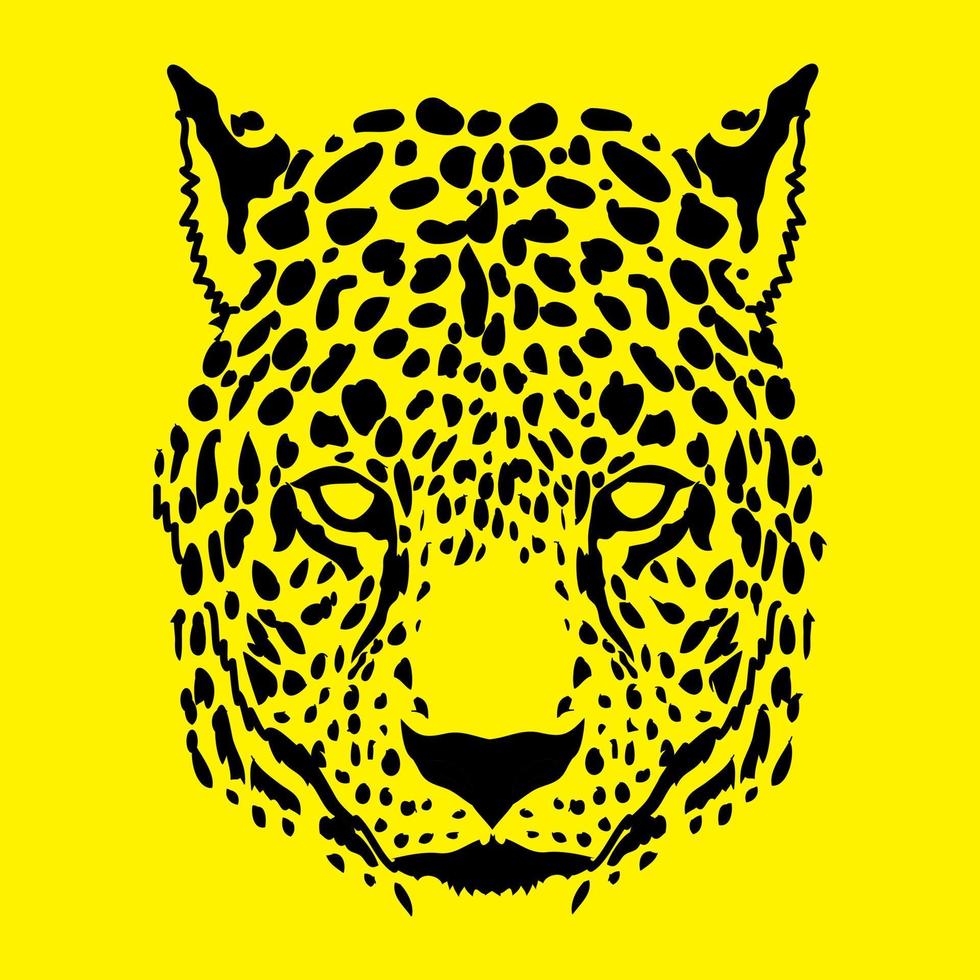 vista frontal de la cabeza de guepardo vector