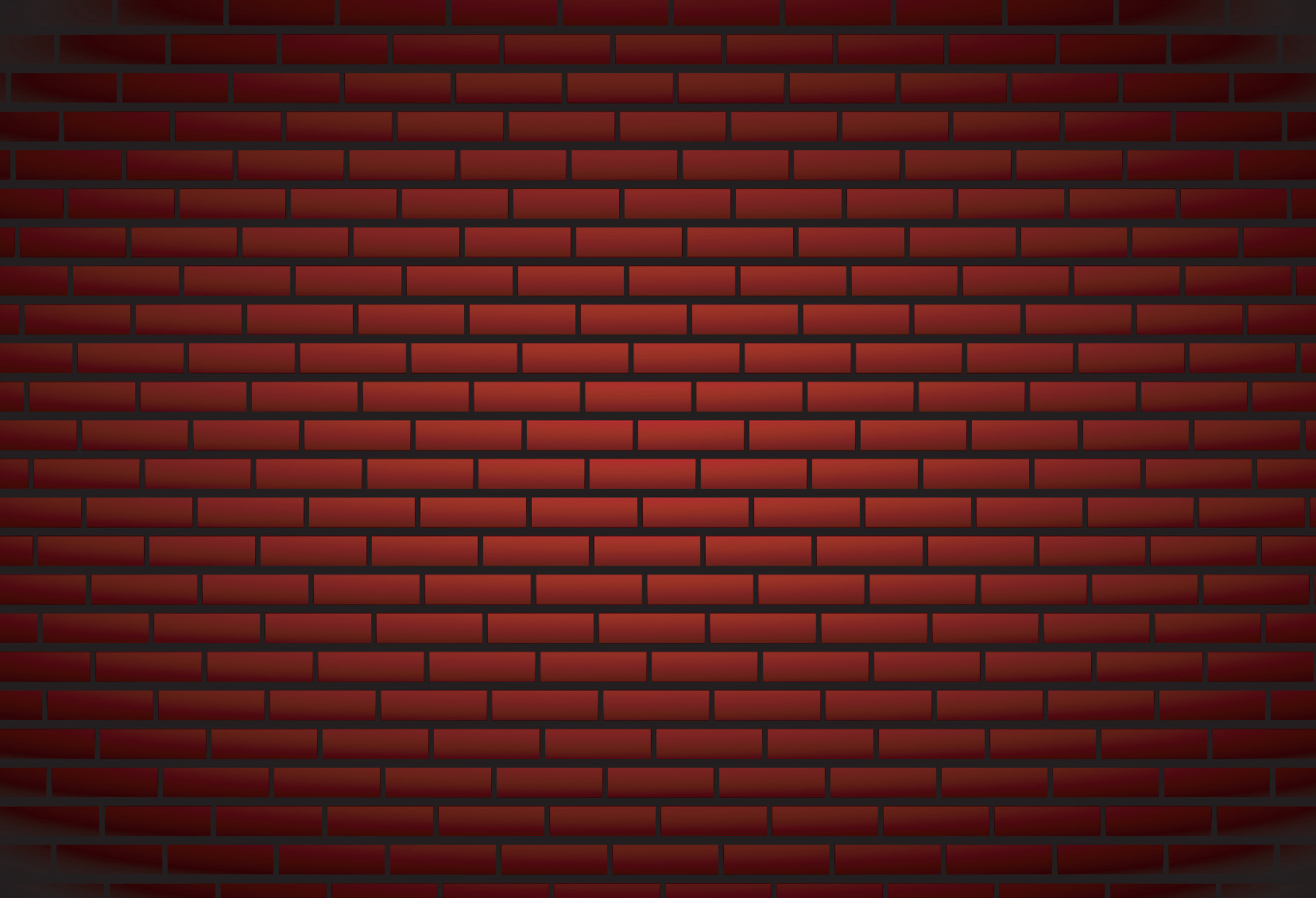 Abstract dark brick wall background illuminated by a light spot