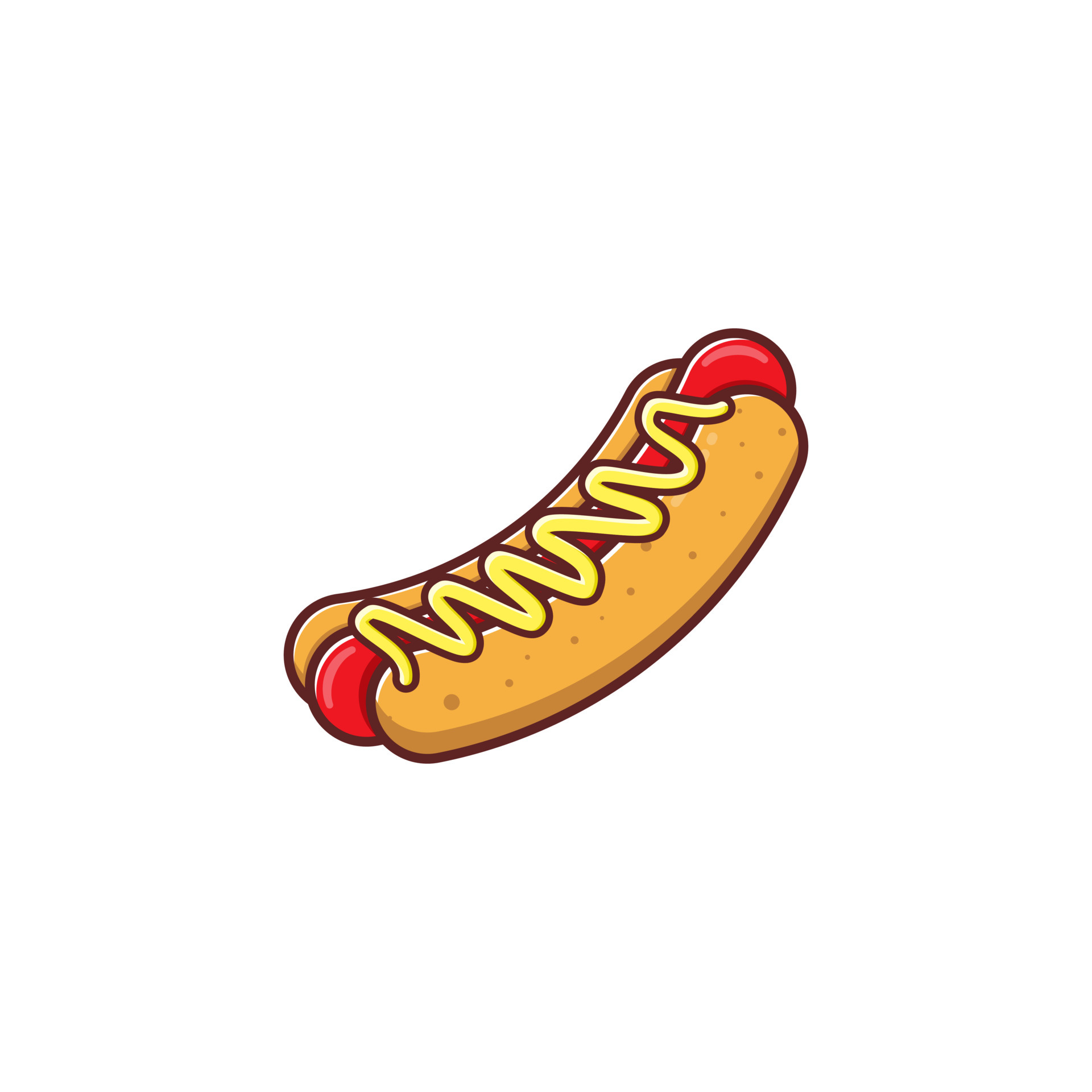 Hot dog cartoon style icon vector illustration 4696941 Vector Art at ...
