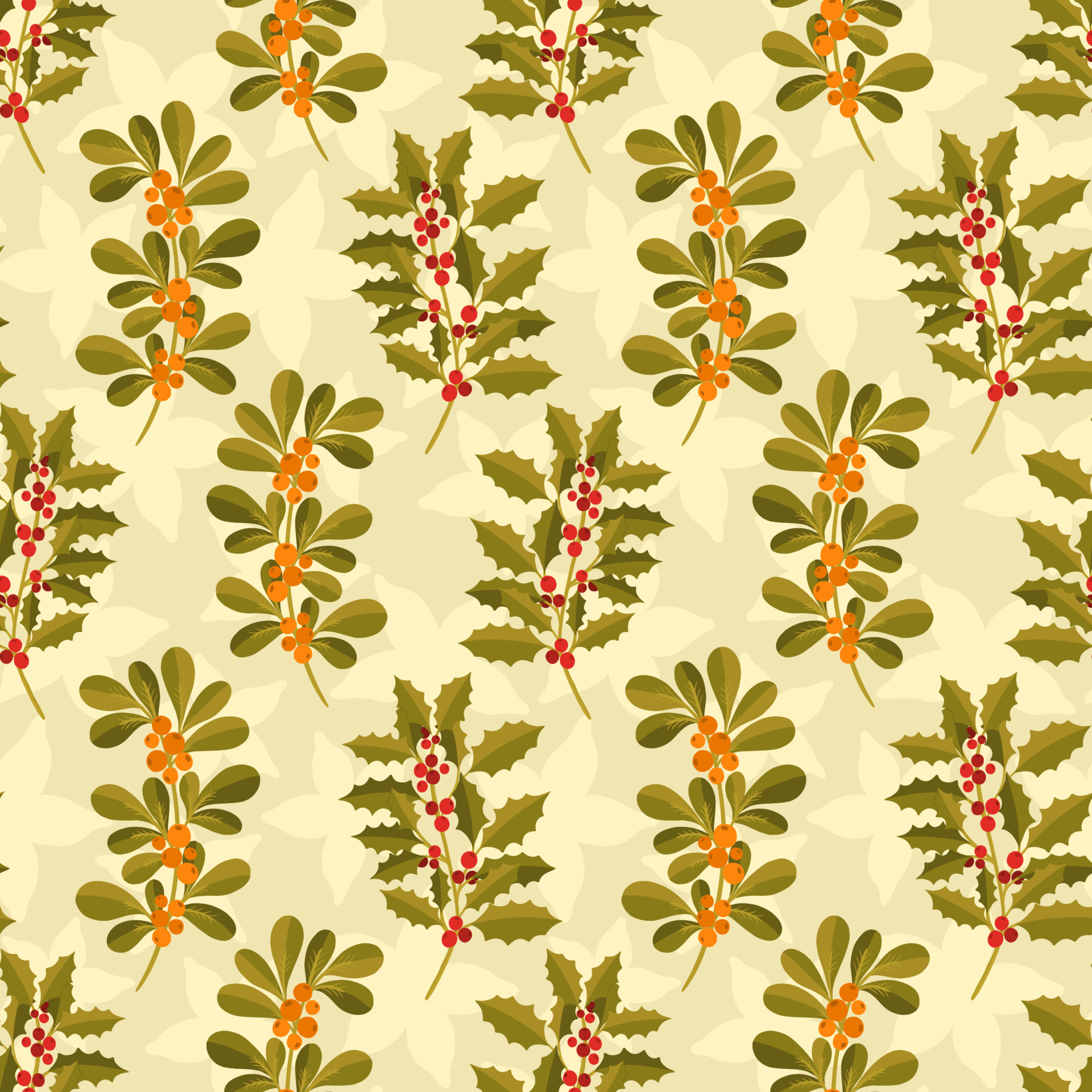 Christmas Floral Decorations 2022 Seamless Pattern Christmas Floral Plant.new Year 2022 Ornament.decoration  Botanical Design. 4696957 Vector Art At Vecteezy