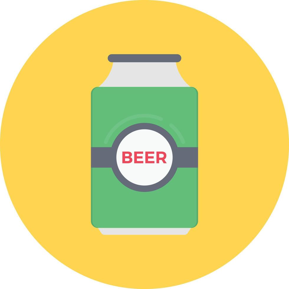 beer bottle circle flat icon vector