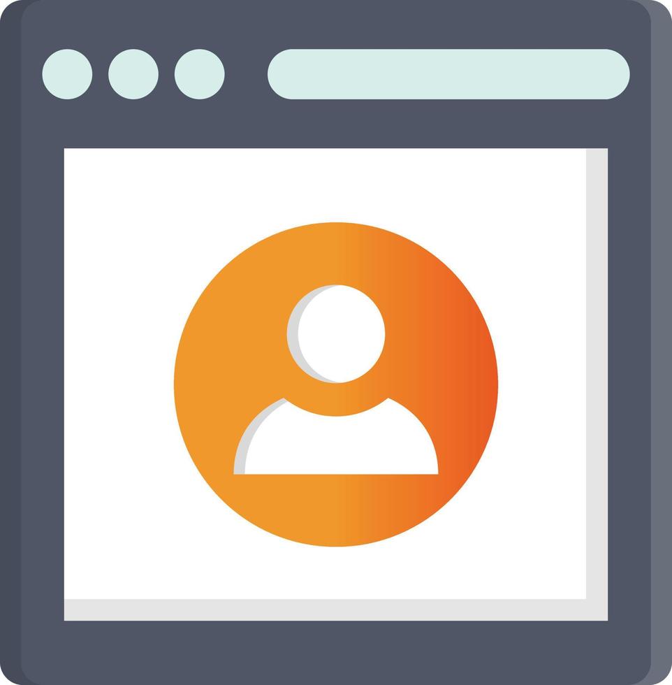 webpage flat icon vector