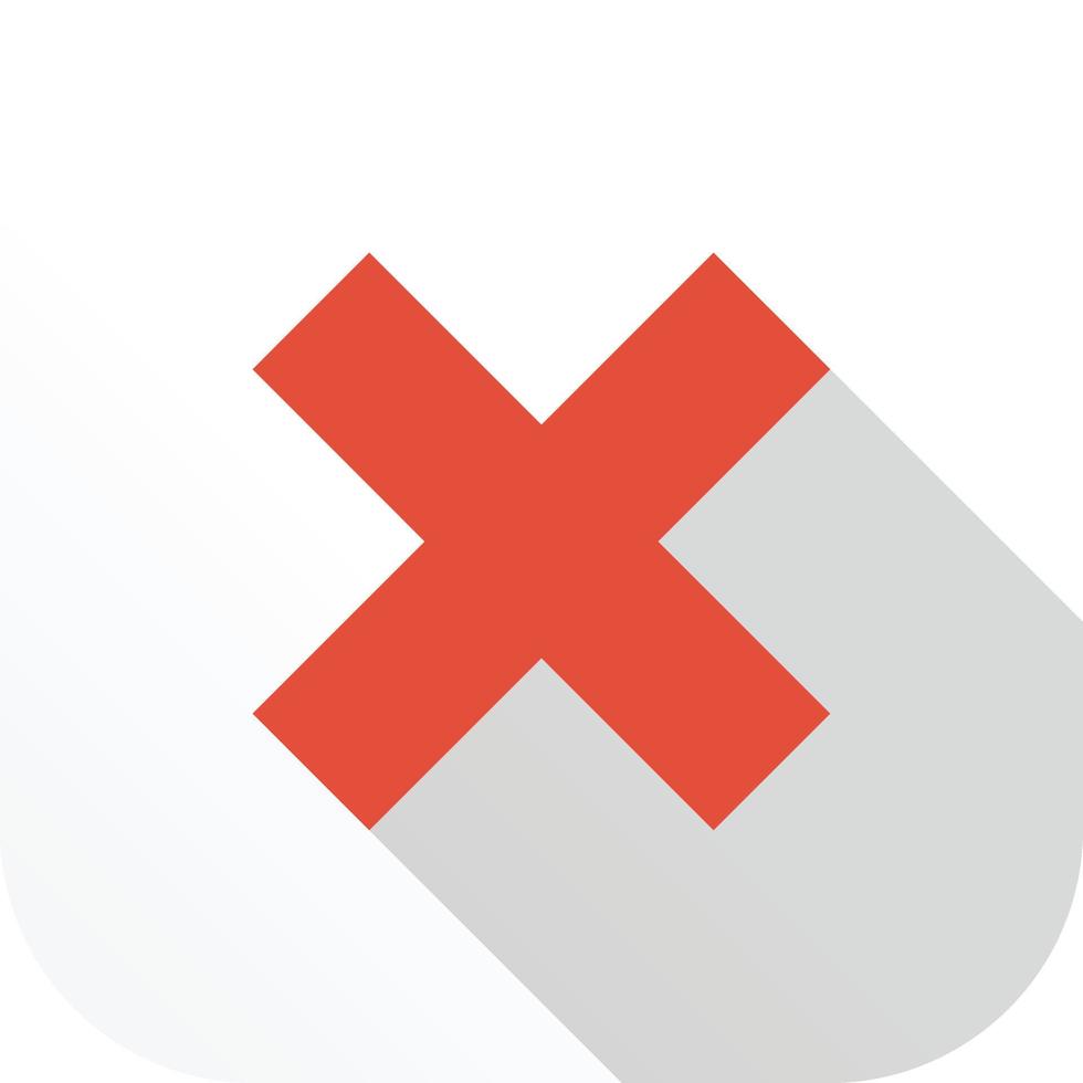 cross flat icon vector