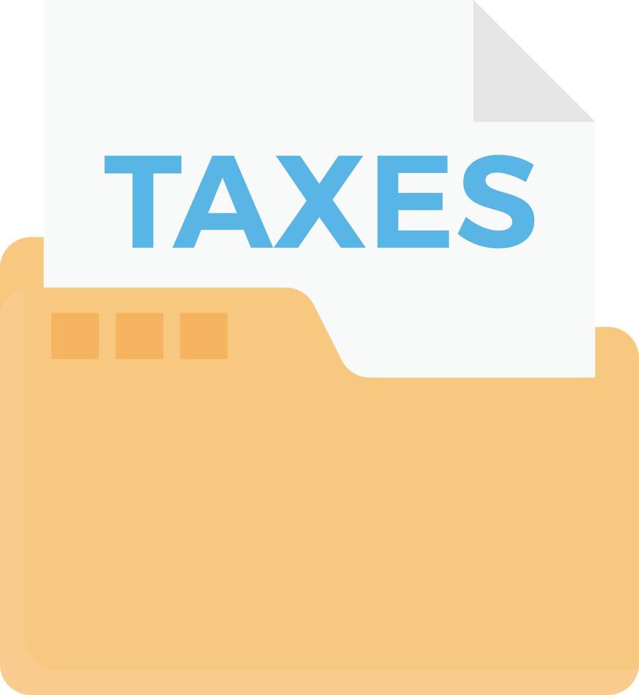 online tax circle flat icon vector