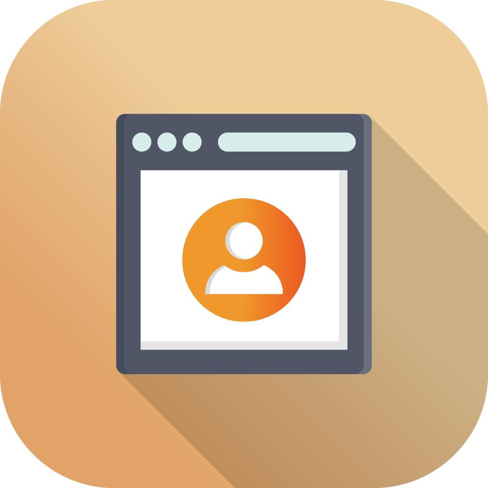 online account flat icon vector