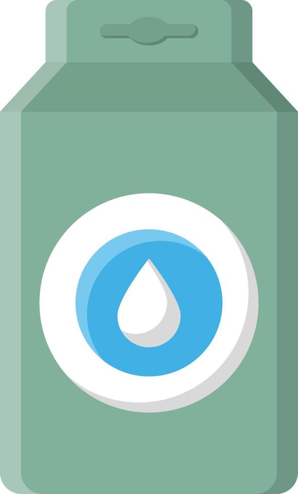 icono de caja de agua plana vector