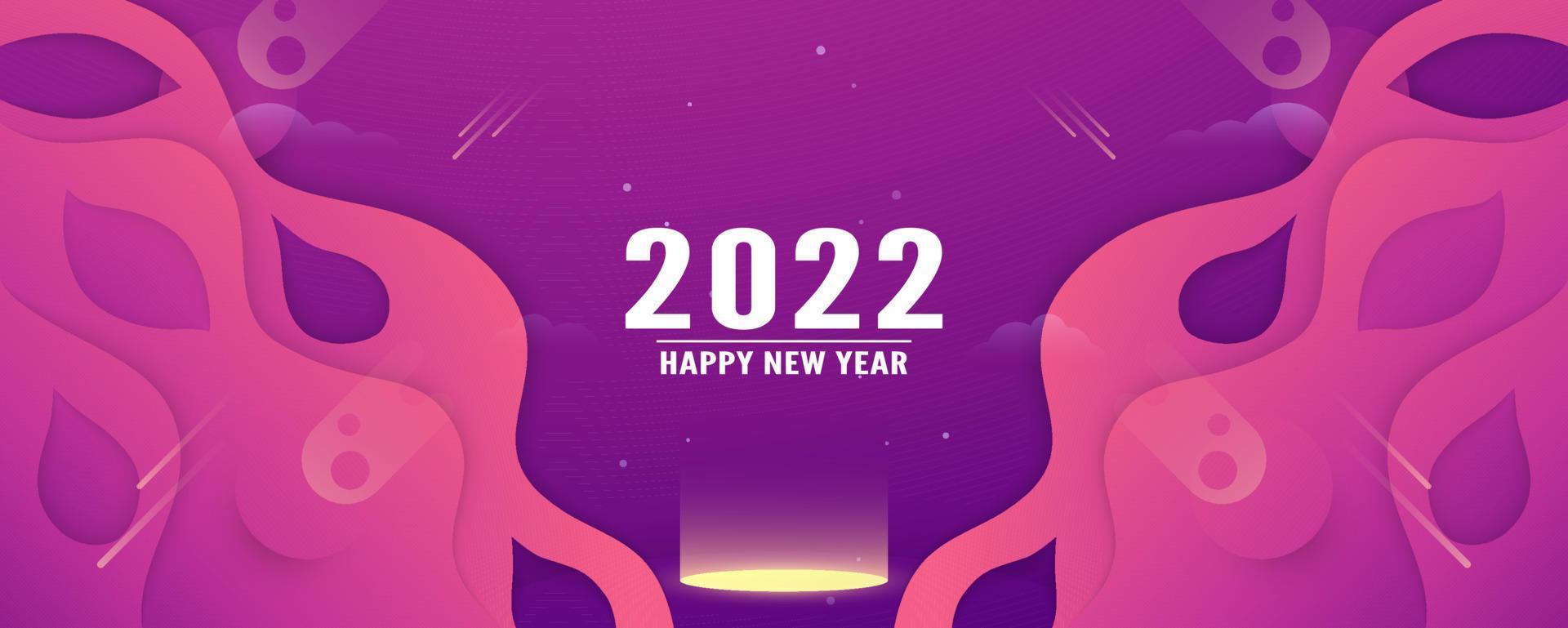 Happy new year 2022. Template design with new trend of gradient. Vector illustration for cover, discount promotion, advertisement.