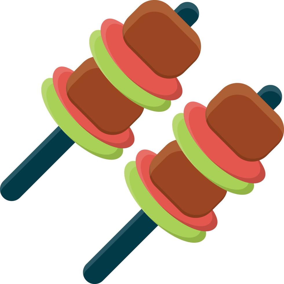 icono plano de kebab vector