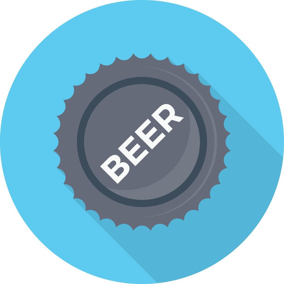 cerveza, etiqueta, círculo, plano, icono vector