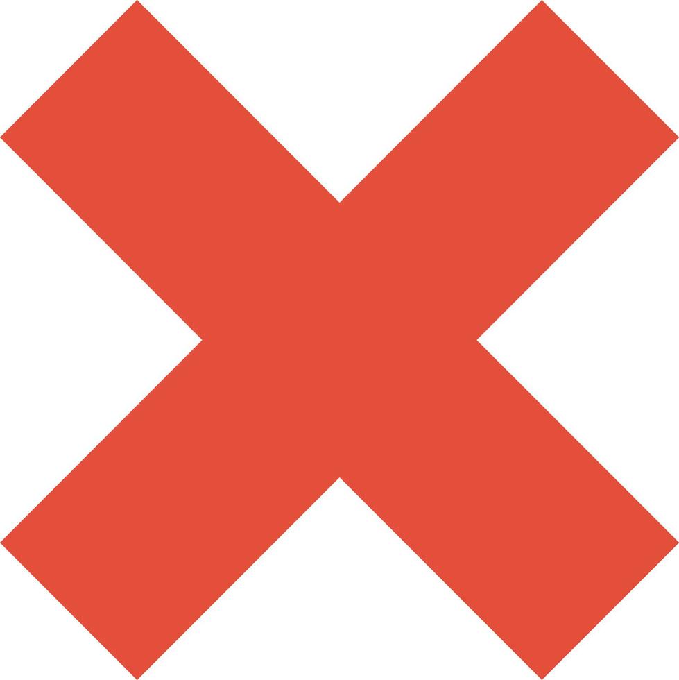 cross flat icon vector