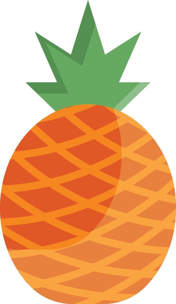 icono plano de piña vector