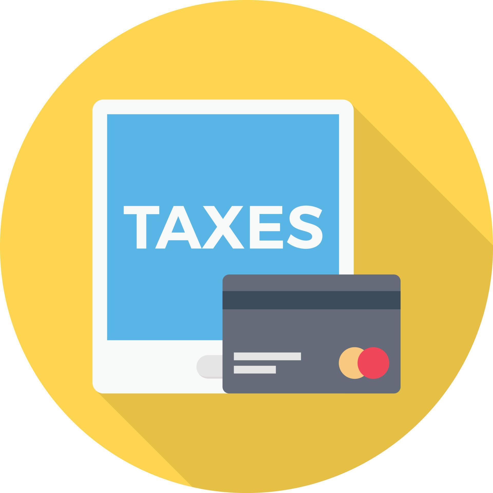 tax pay with credit card 4697508 Vector Art at Vecteezy