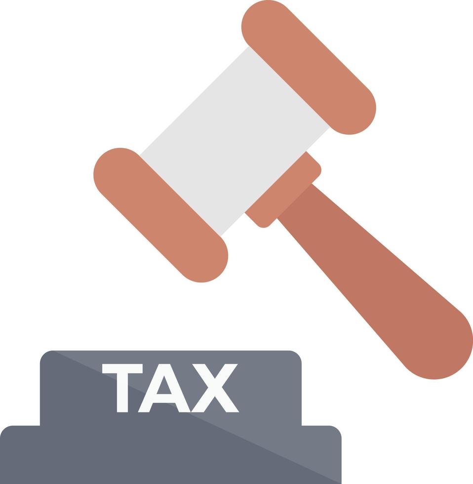 tax law circle flat icon vector