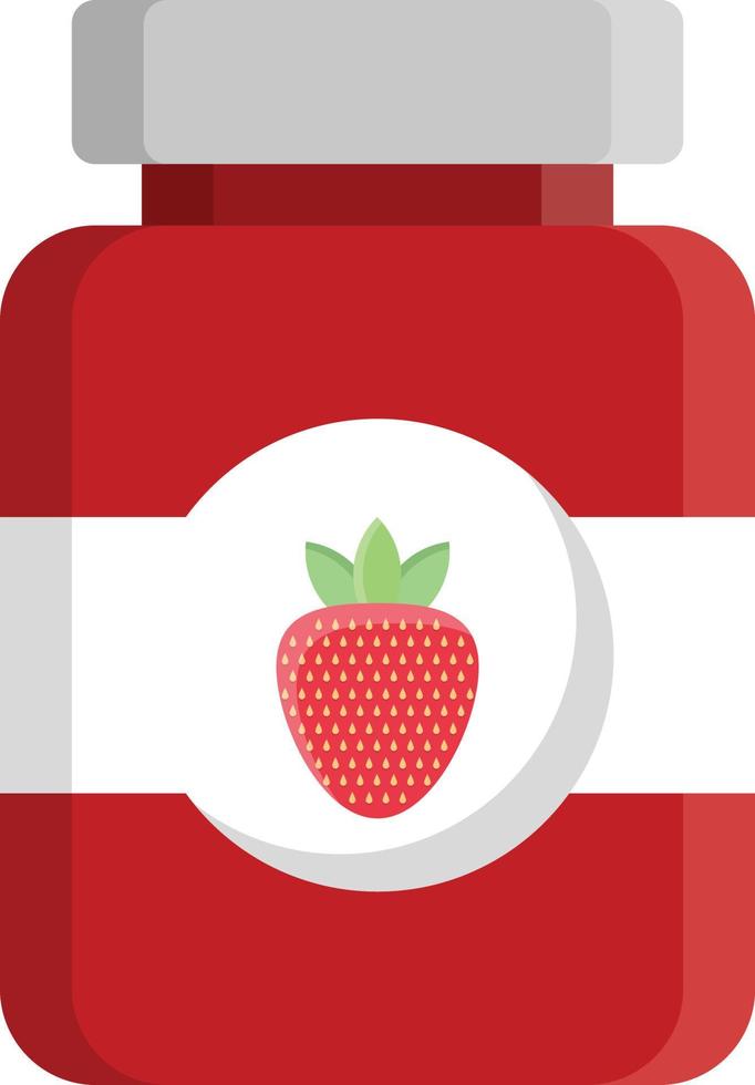 strawberry jam flat icon vector