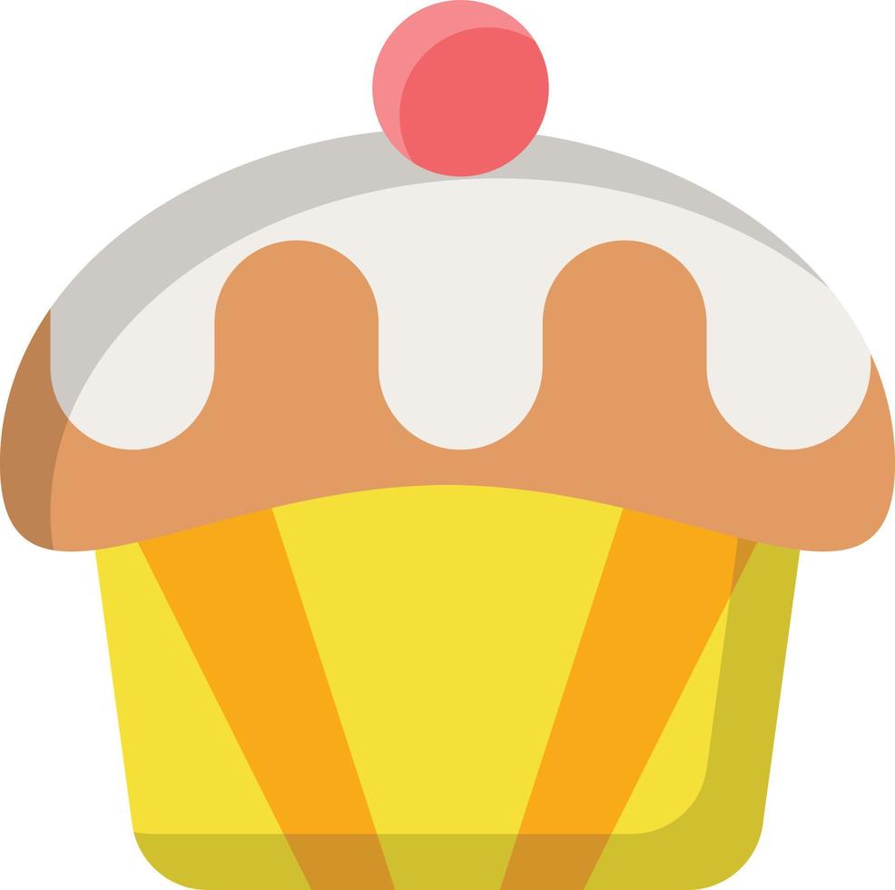 icono plano muffin vector