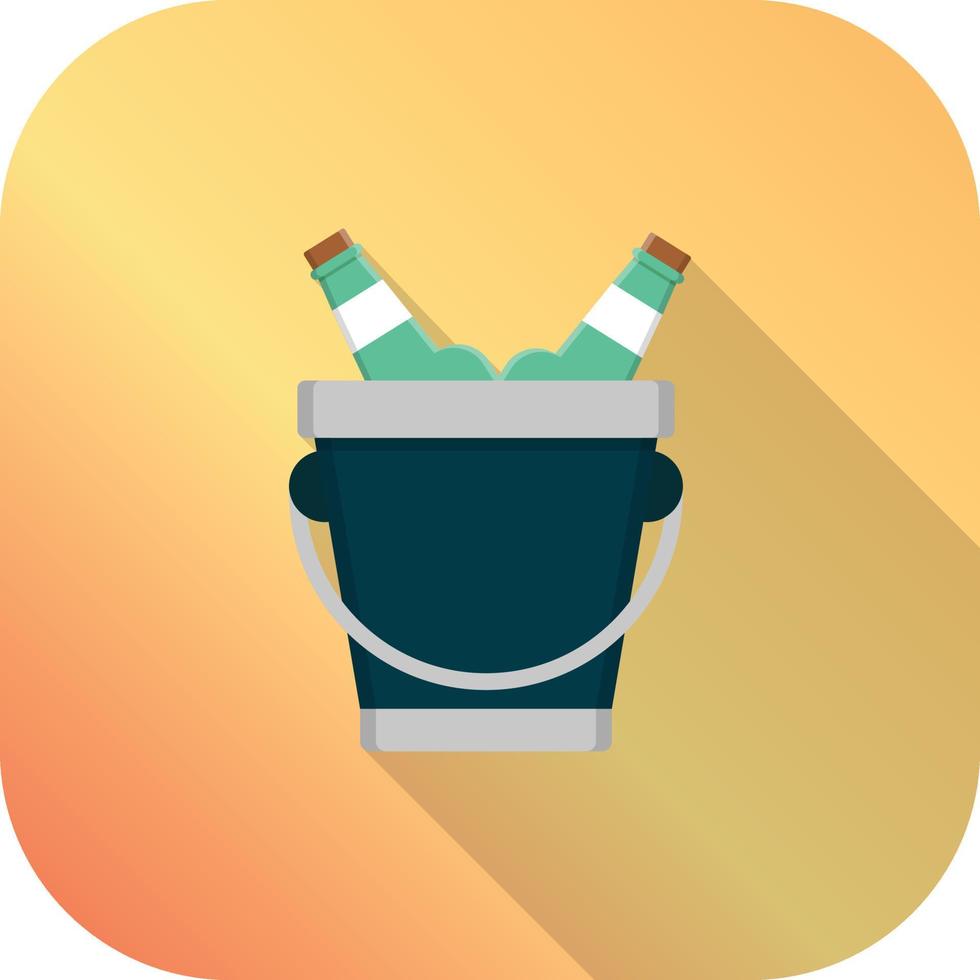 wine bottle with bucket vector