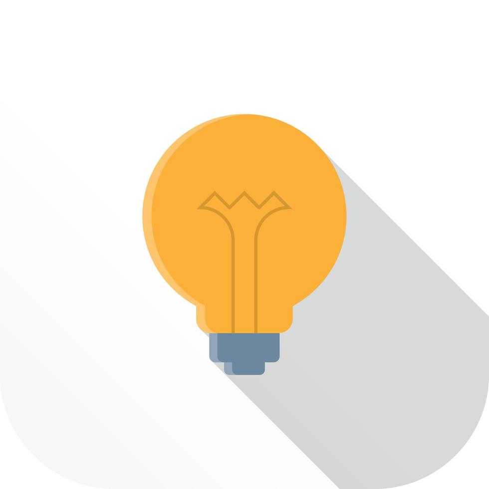 bulb flat icon vector