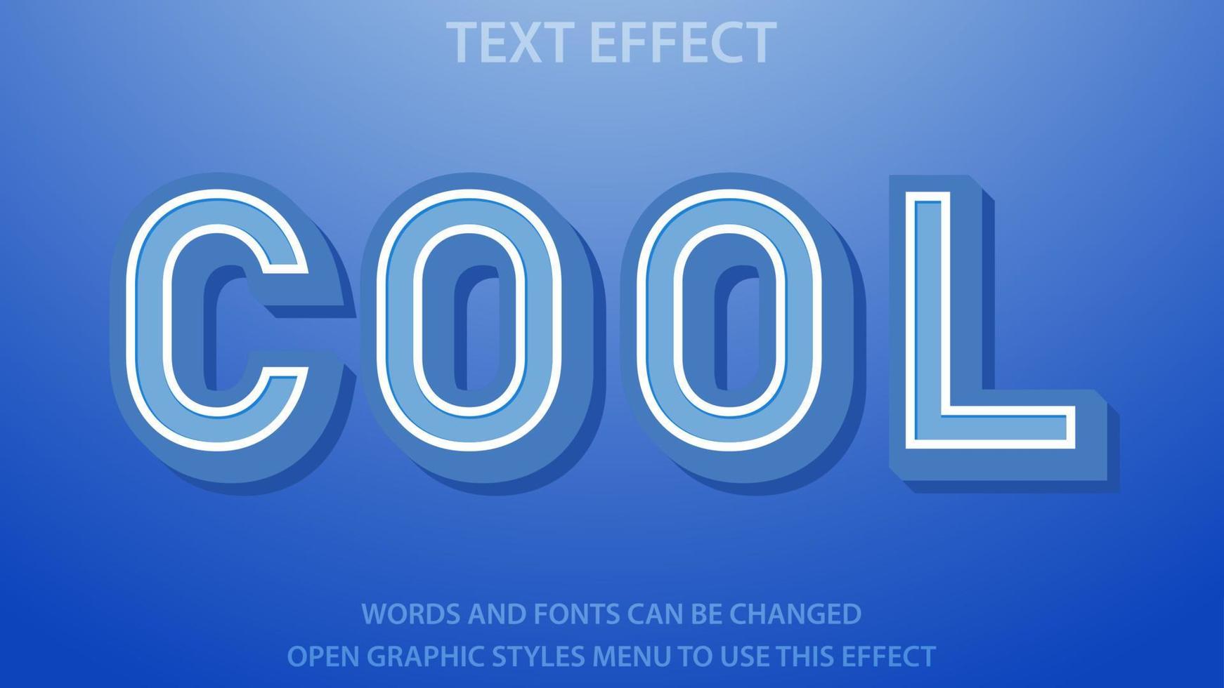 cool text effect. Vector illustration. Editable