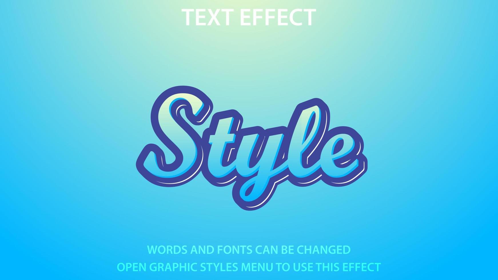 style text effect. Vector illustration. Editable