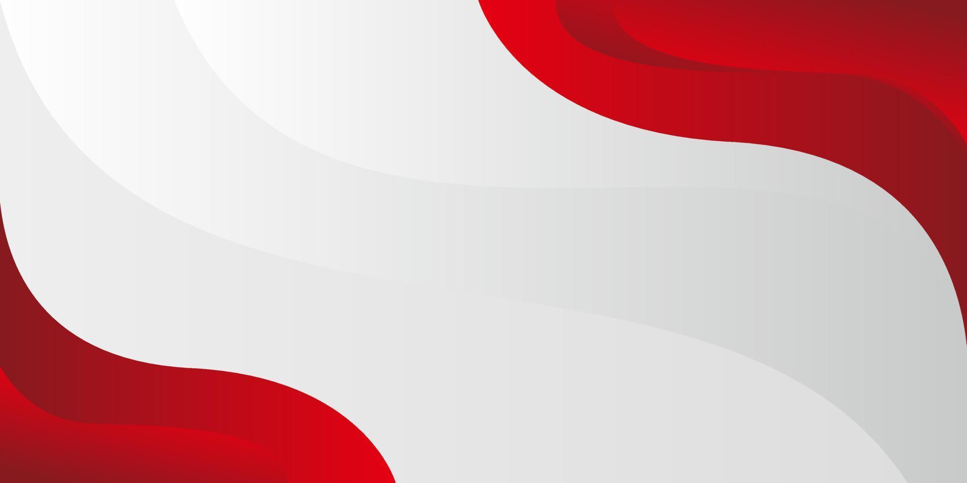 Banner de presentación de negocios rojo y blanco. vector