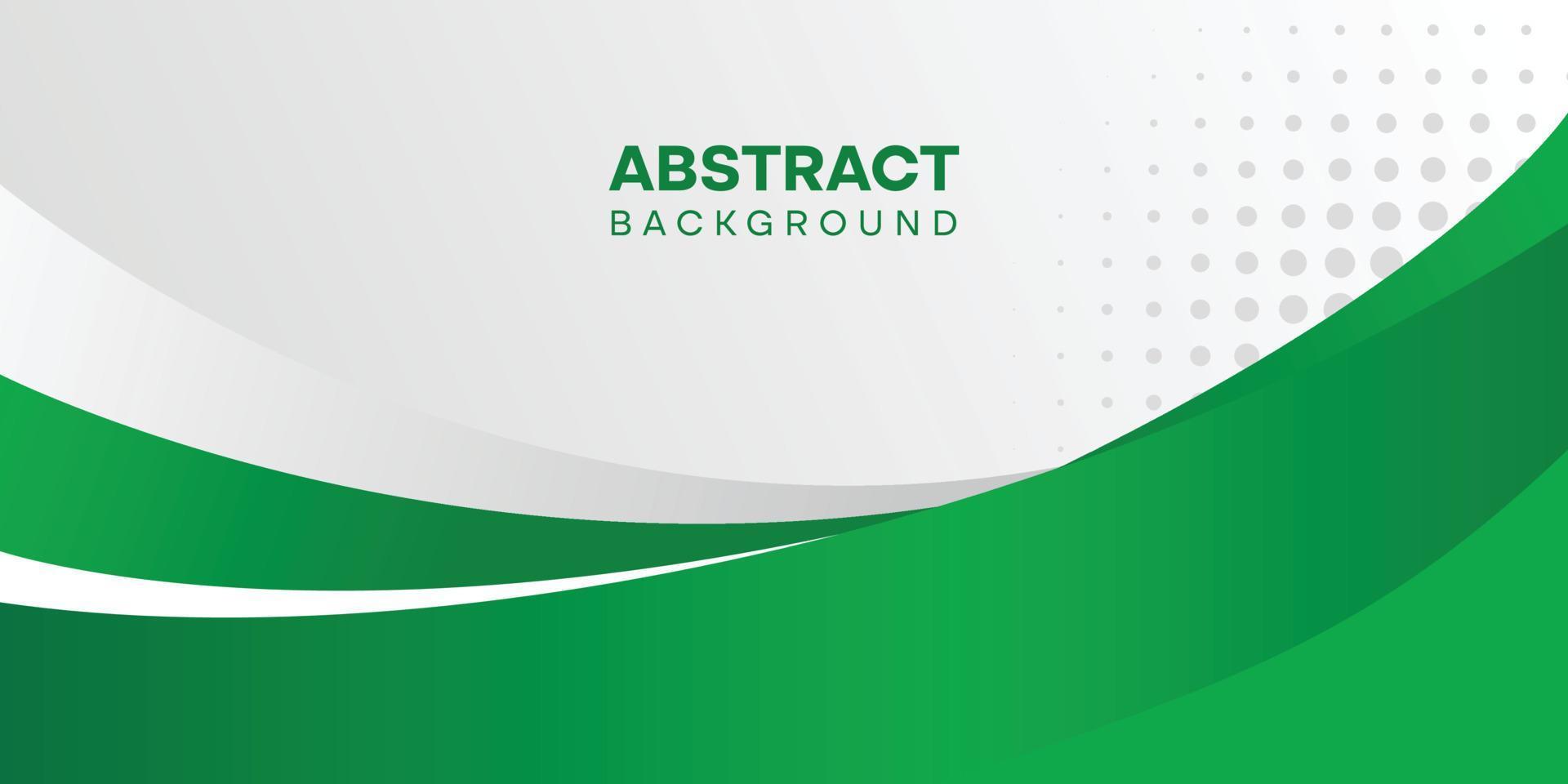 Business Presentation Green and White Shapes vector