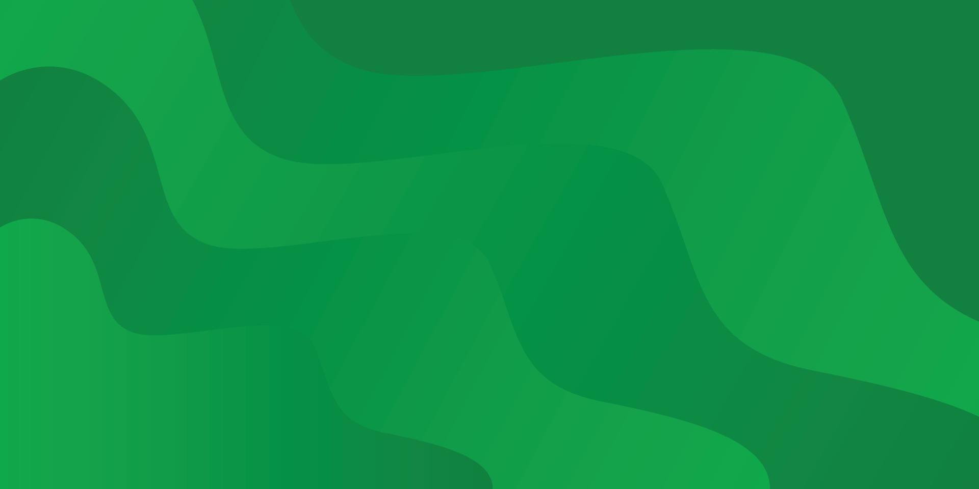 banner de fondo abstracto de formas verdes vector