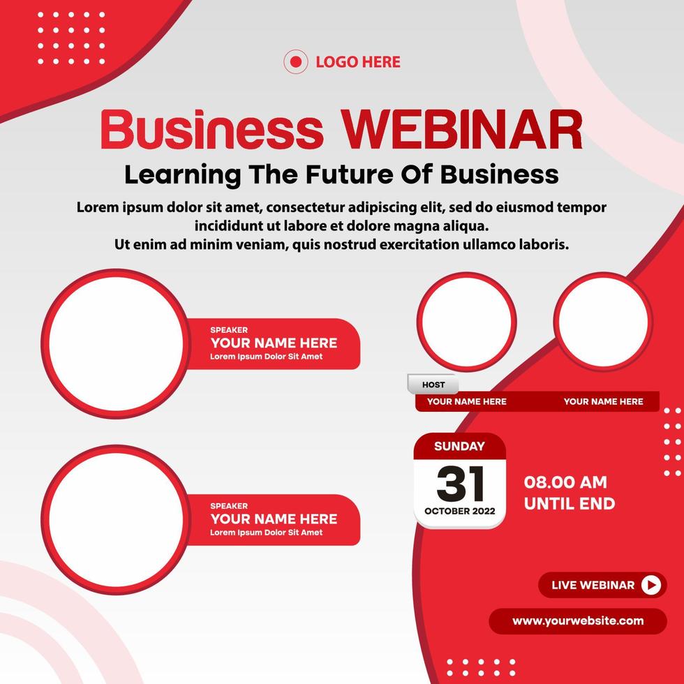 Digital Marketing Live Business Webinar vector