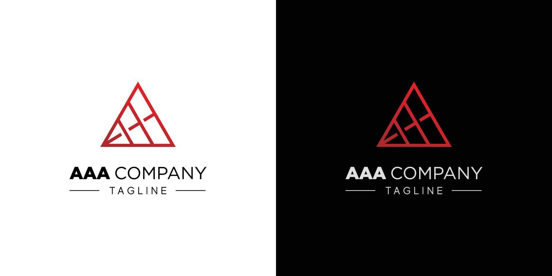 Modern and unique AAA letter initials logo design vector