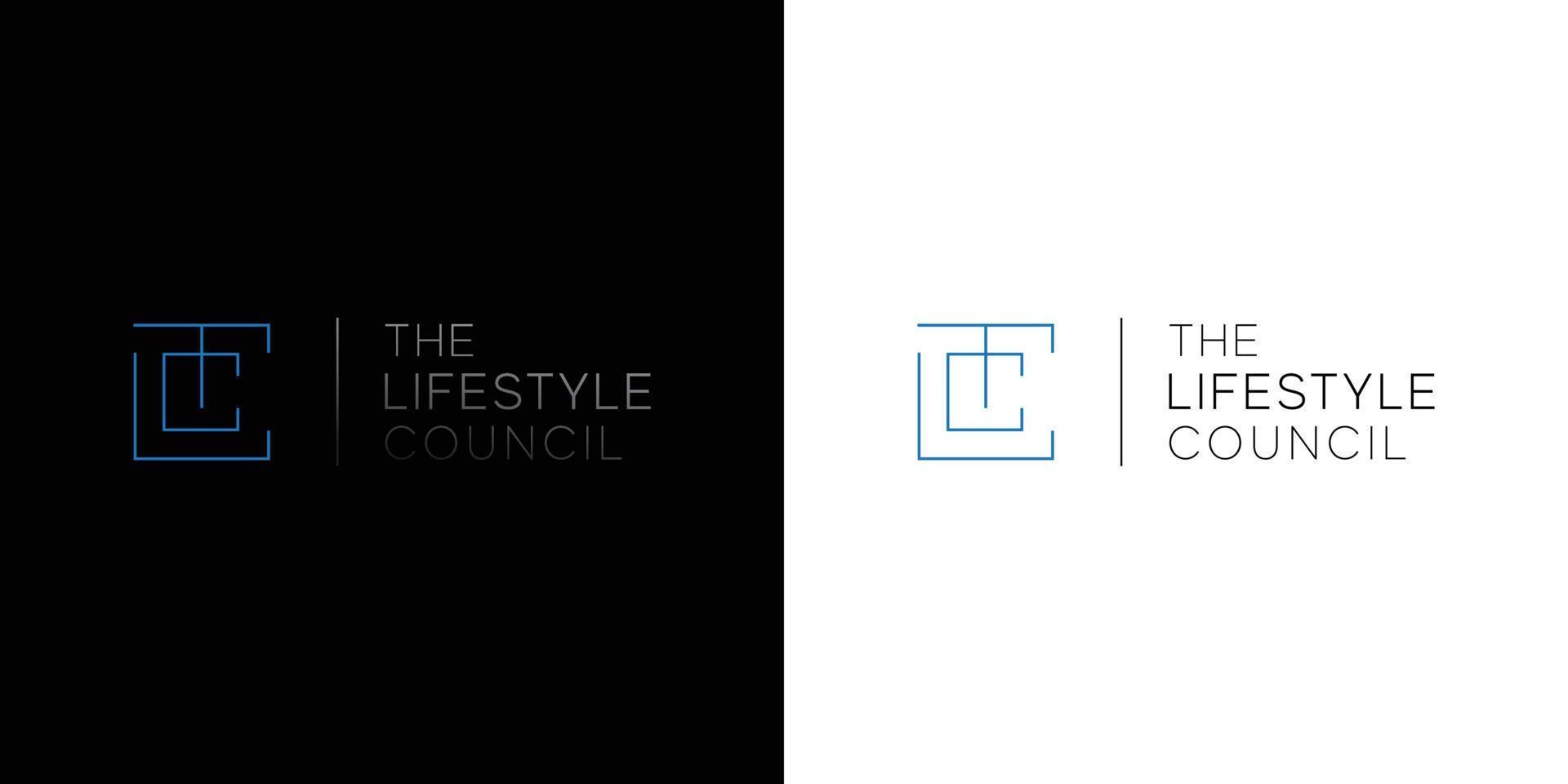 The initial letter TLC logo design modern and elegant vector