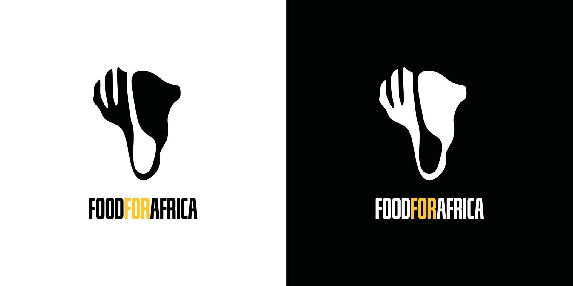 The food word logo for Africa is simple and unique vector