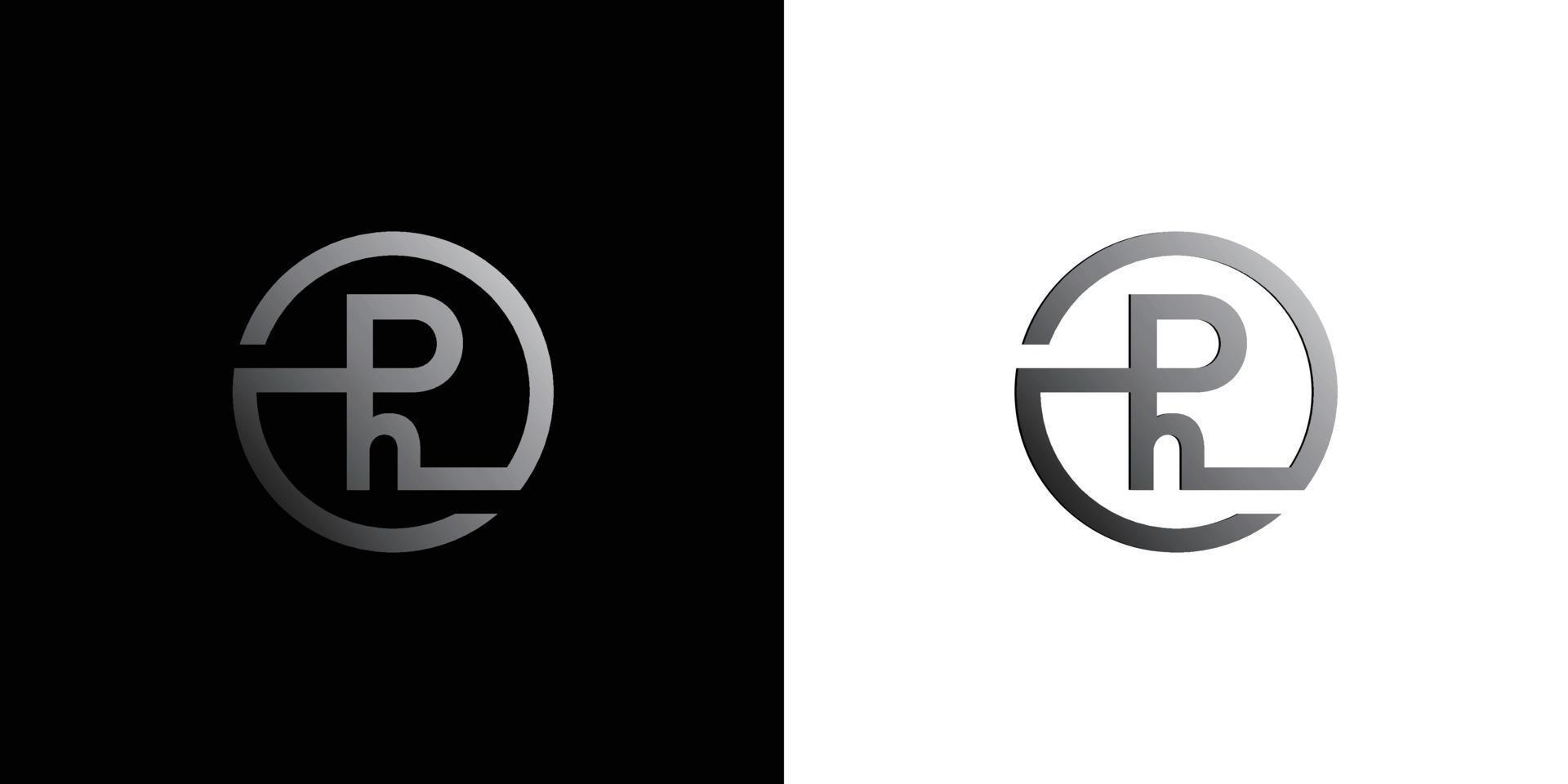 The initial letter Ph logo design modern and professional 1 vector