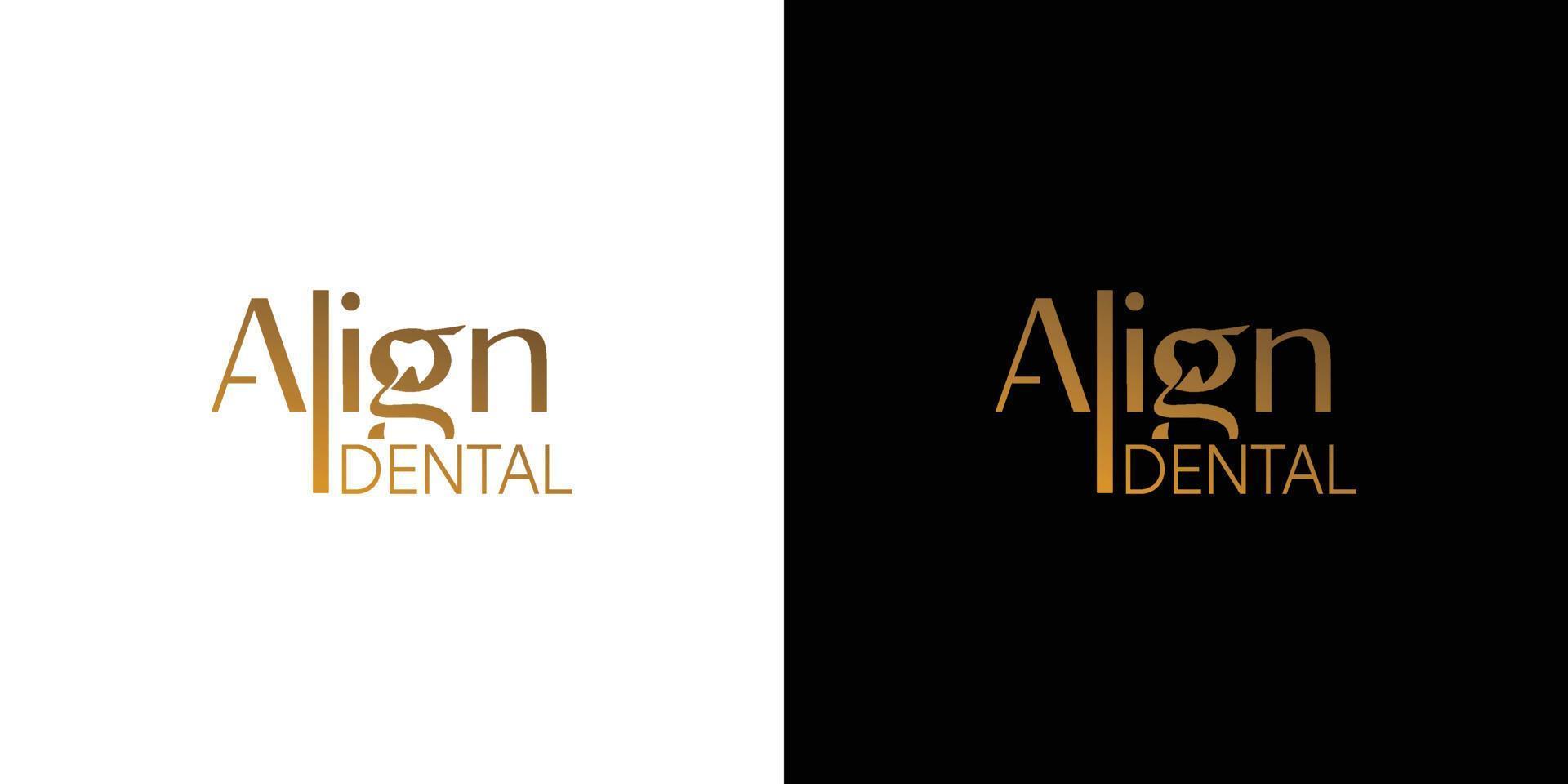 logo align dental simple and modern vector