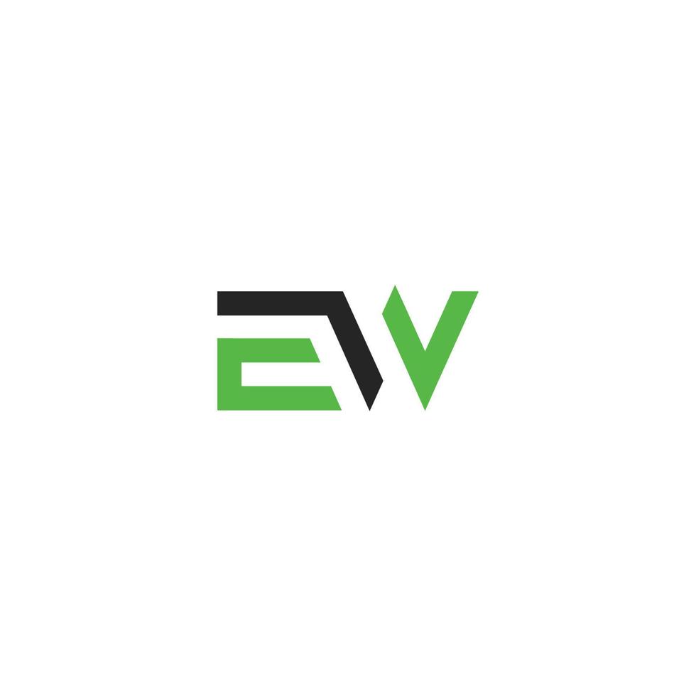 Modern and professional EW letter initials logo design vector