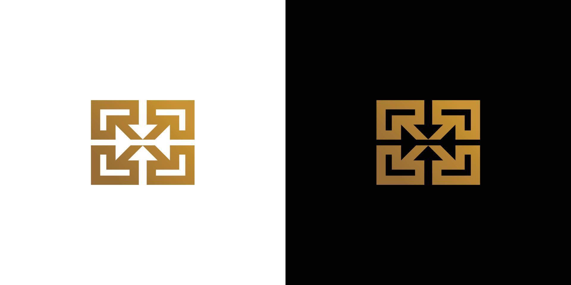 Modern and sophisticated R initials logo design vector