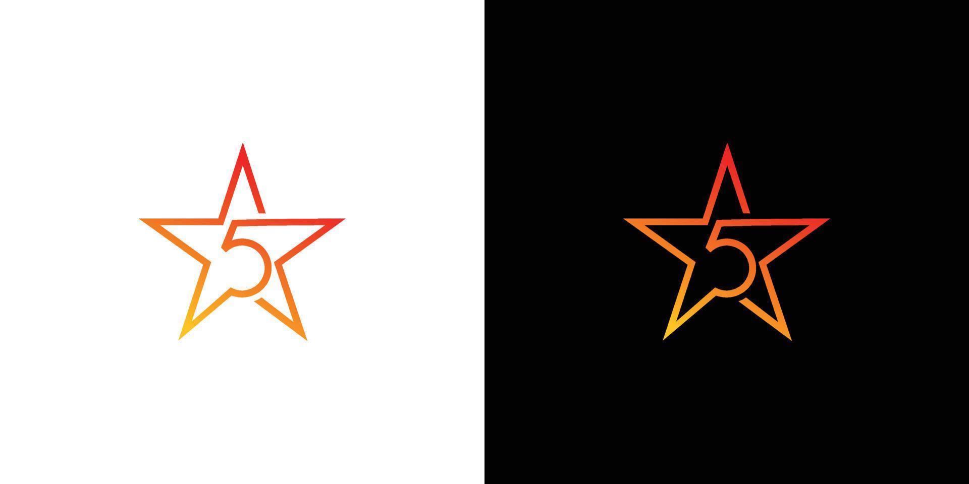 logotipo de 5 estrellas moderno, colorido y atractivo 2 vector