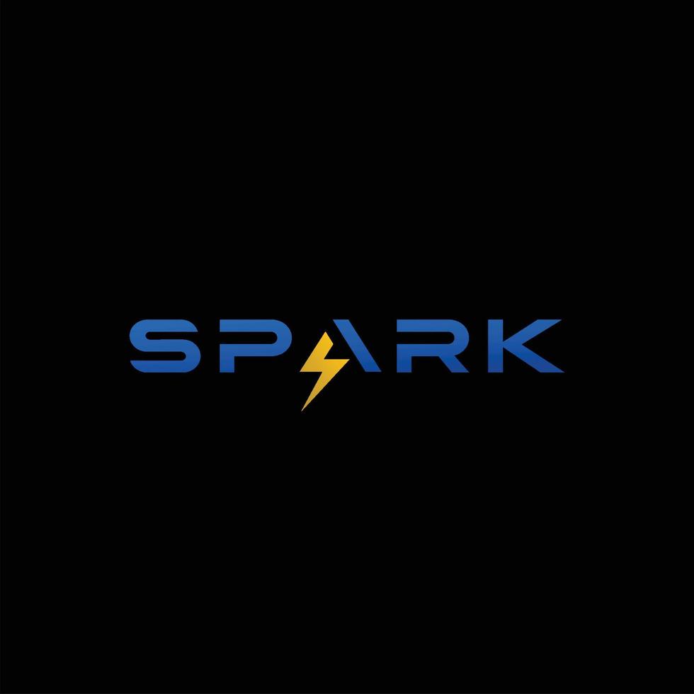 modern and cool electric spark logo vector