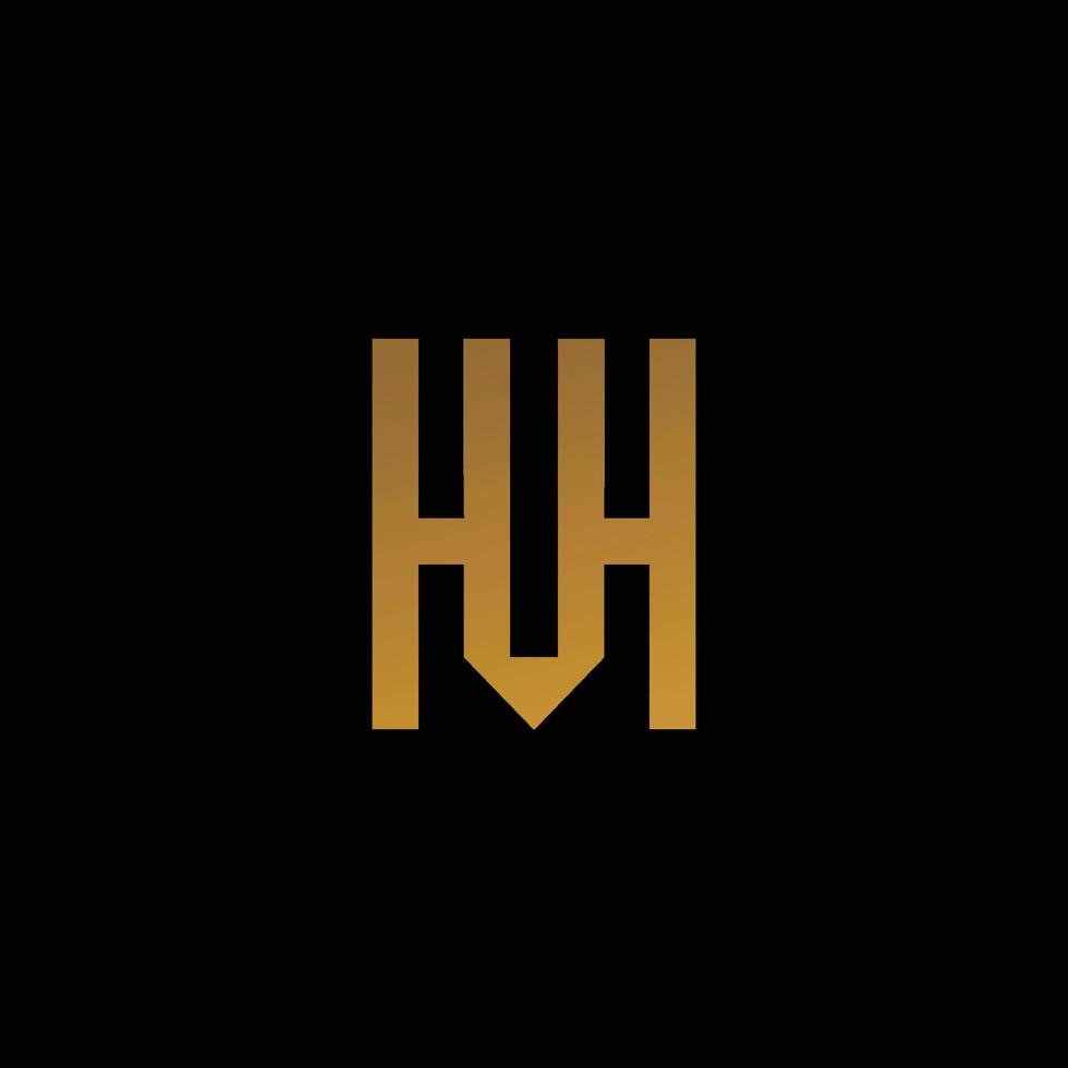 diseño de logotipo de iniciales de letra hvh moderno y elegante vector