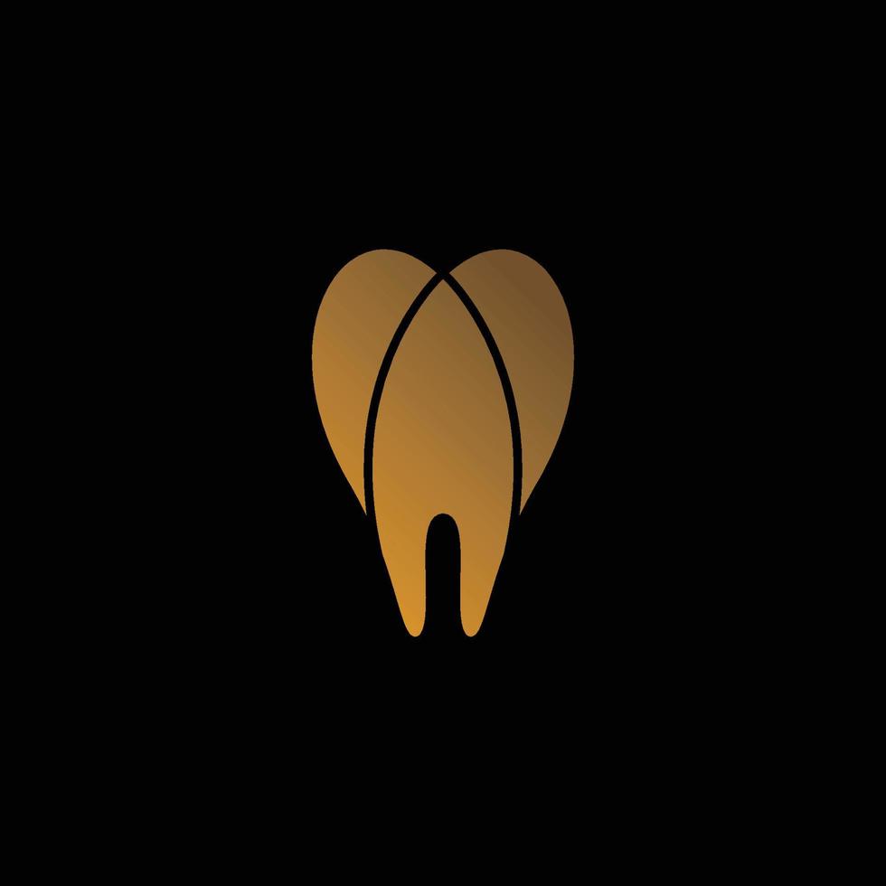 moderno, elegante y único diseño de logotipo de icono dental vector