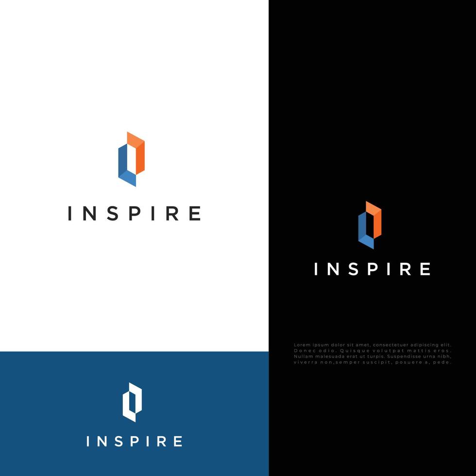 The initial letter I logo design vector