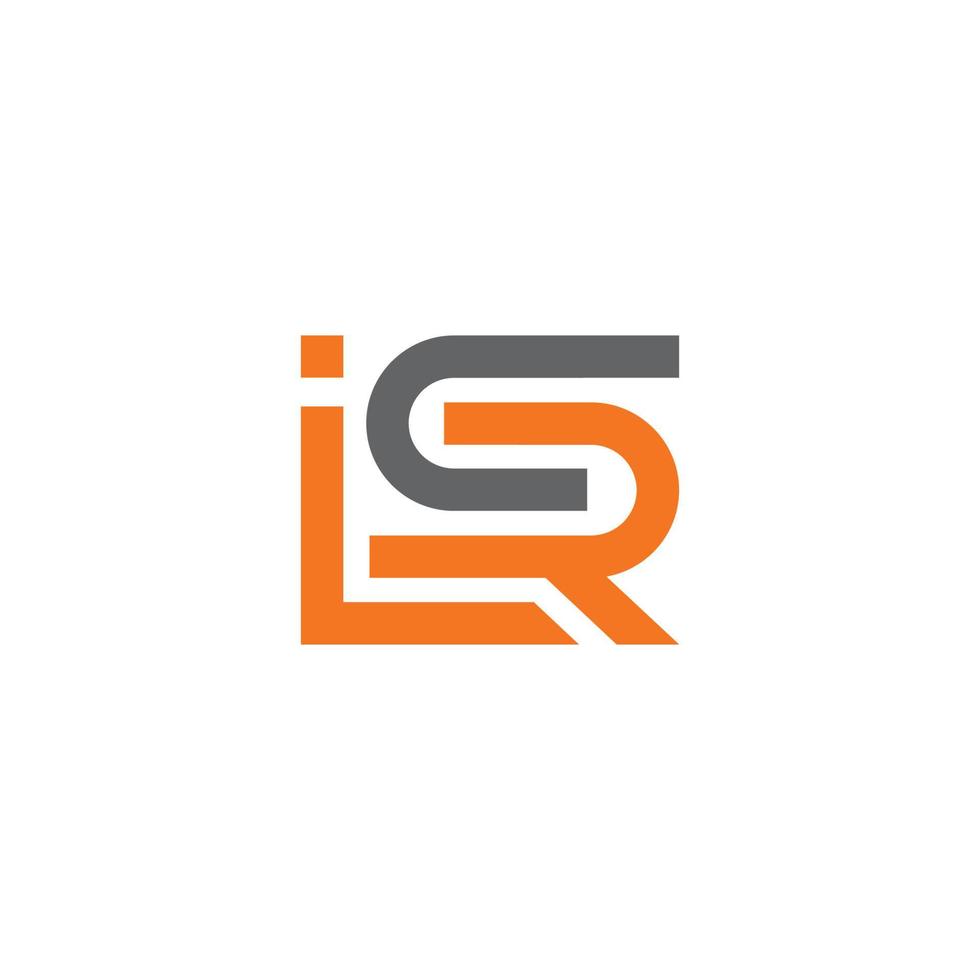 The initial letter ISR logo design vector