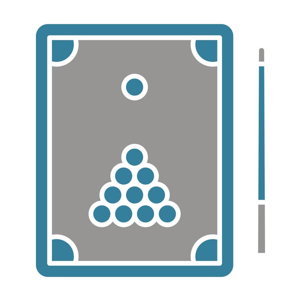 Billiards Glyph Two Color Icon vector