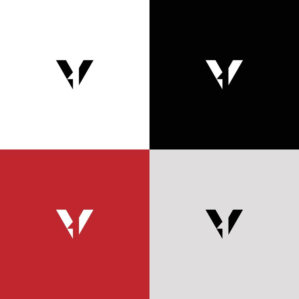a simple and modern initial 1v logo design 1 vector