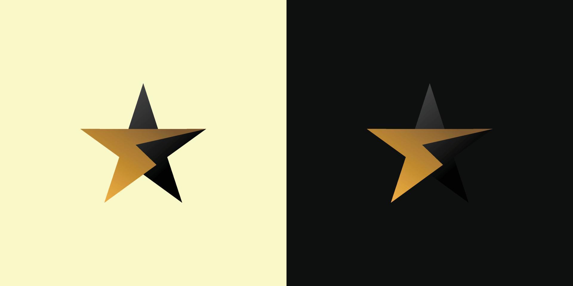 Modern and cool star logo vector